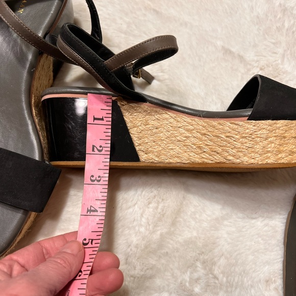 Cole Haan leather & Jute platform sandal womens size 10 - Picture 4 of 9